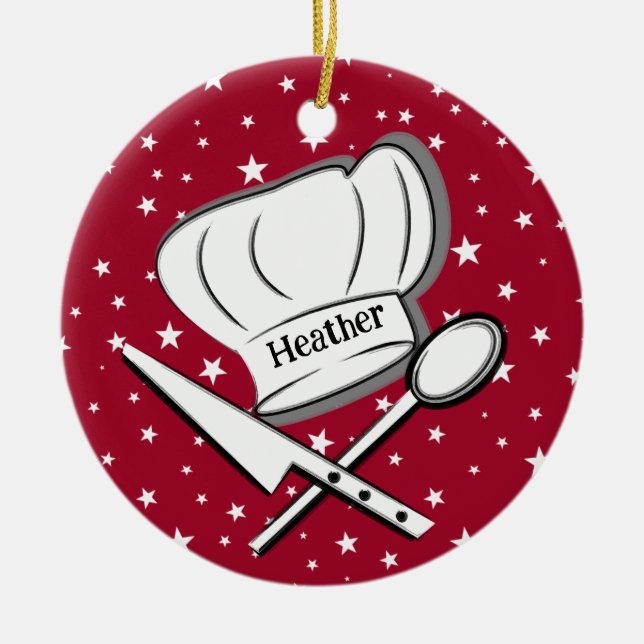 Chef Design Ceramic Ornament (Framsidan)