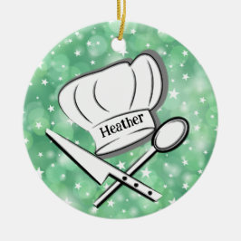 Chef Design Ceramic Ornament
