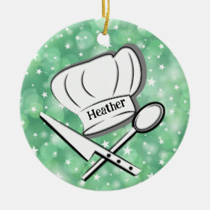 Chef Design Ceramic Ornament