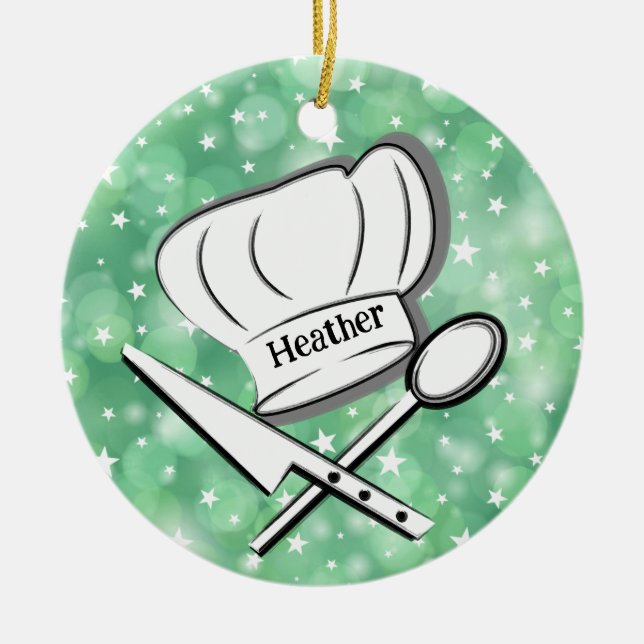 Chef Design Ceramic Ornament (Framsidan)