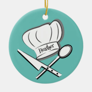 Chef Design Ceramic Ornament