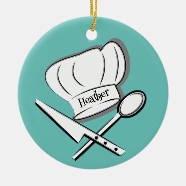 Chef Design Ceramic Ornament (Framsidan)