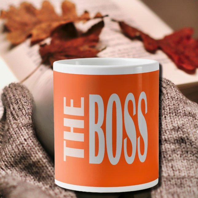 CHEF - djärv text - ny orange Jumbo Mugg (Skapare uppladdad)