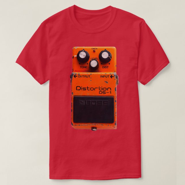 Chef DS1 Förvrängning Guitar Pedal Vintage  T Shirt (Design framsida)