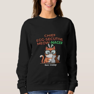 Chef Egg-sekutive Meow-Nager Rolig Påskkatt T Shirt