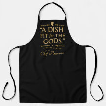 Chef Elegant Classic Cook Funny Quote Black Guld