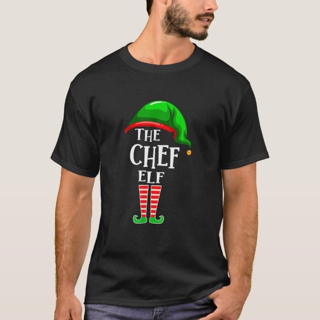 Chef Elf Matching Familjens fantastiska jul Party  T Shirt (Framsida)