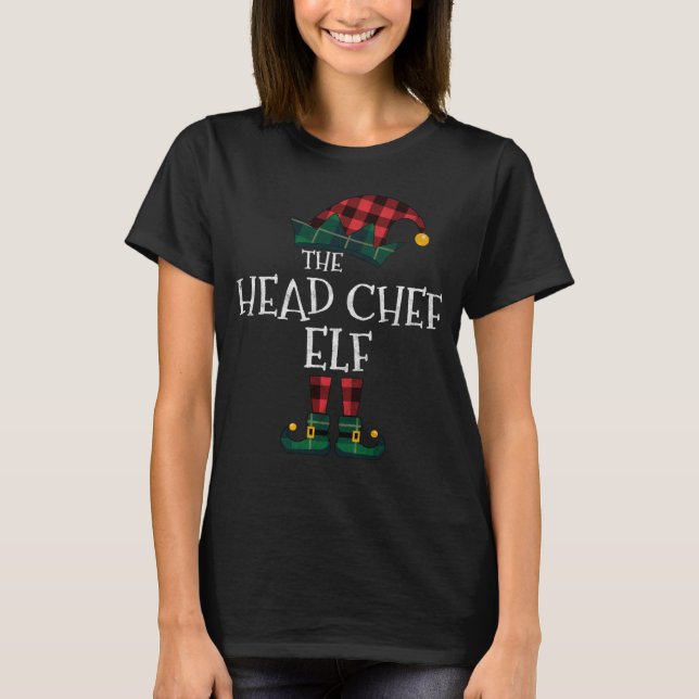 Chef Elf Matching Family Group Christma T Shirt (Framsida)