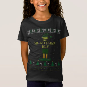 Chef Elf Matching Family Ugly jul S T Shirt