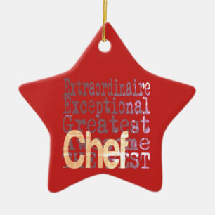 Chef Extraordinaire Julgransprydnad Keramik