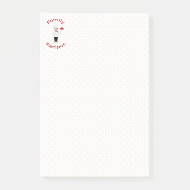 Chef-familjrecept Post-it Block (Framsida)