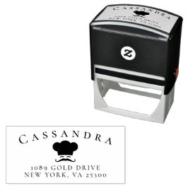 chef Family Namn Returadress Självfärgande Stämpel