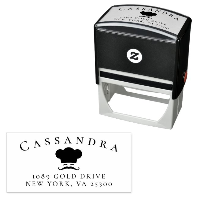 chef Family Namn Returadress Självfärgande Stämpel (In Situ)