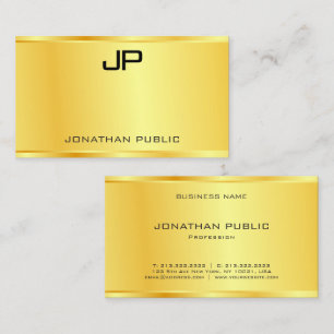 Chef Faux Guld Modern Luxury Template Elegant Visitkort