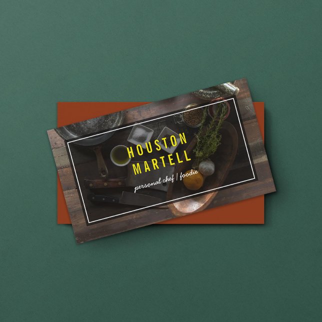 Chef Food Ingredients Affärskort Anpassningsbar Fä Visitkort (Skapare uppladdad)