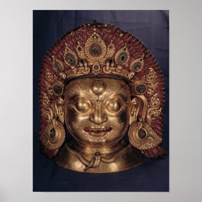 Chef för Bhairava, slutet av 1700-talet Poster (Framsidan)