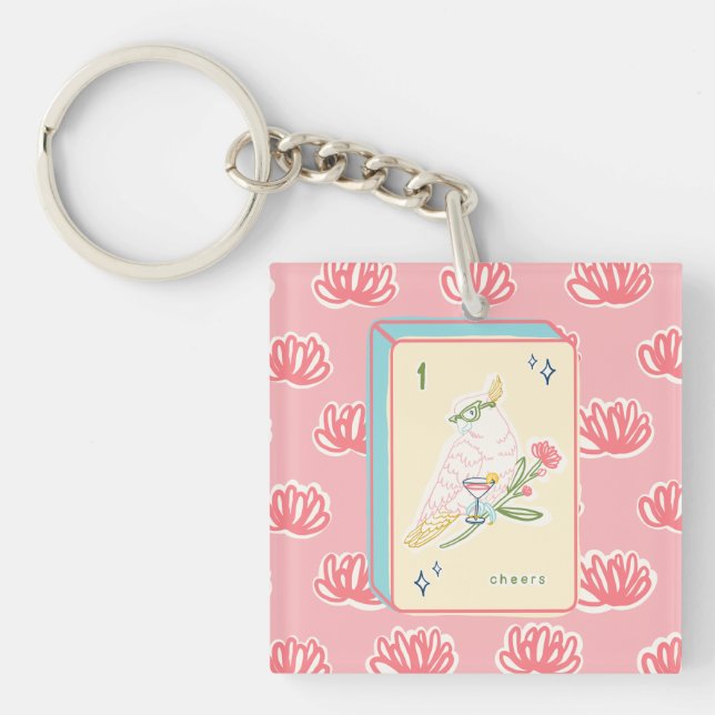 Chef för Bird Bam Mahjong Acrylic Keychain (Framsidan)