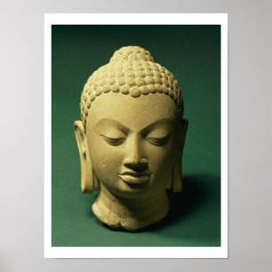 Chef för Buddha, Sarnath (sandsten) Poster