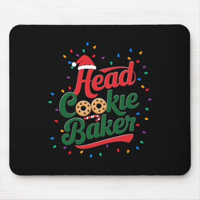 Chef för Cookie Baker-julklapp Musmatta (Framsidan)