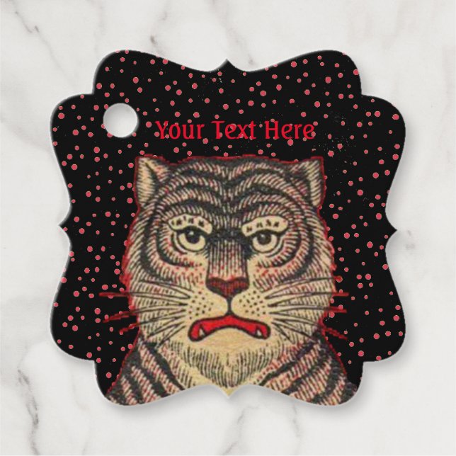 Chef för de strimlade asiatiska tigerborrtorna Ans Gåvor Etiketter (Framsida)