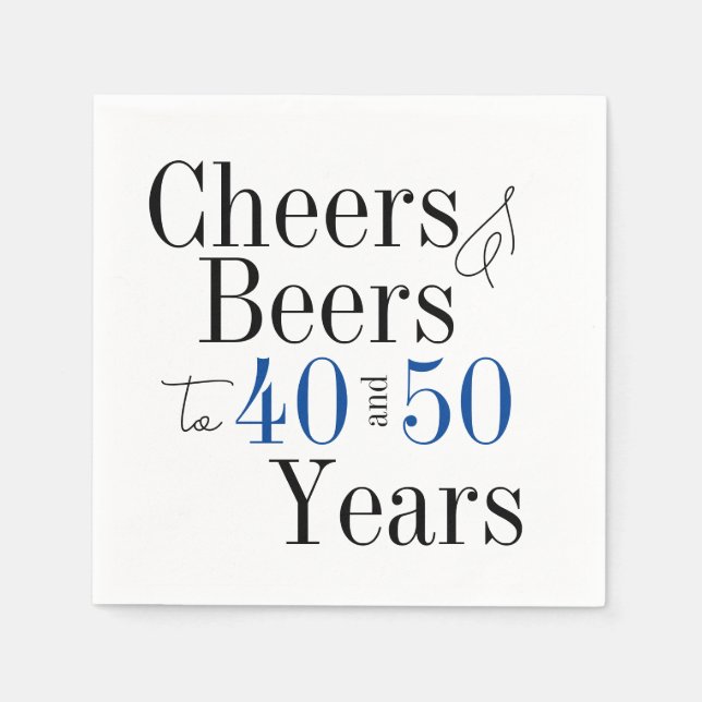 Chef för den gemensamma Födelsedagsfesten och Öl B Pappersservett (Framsidan)