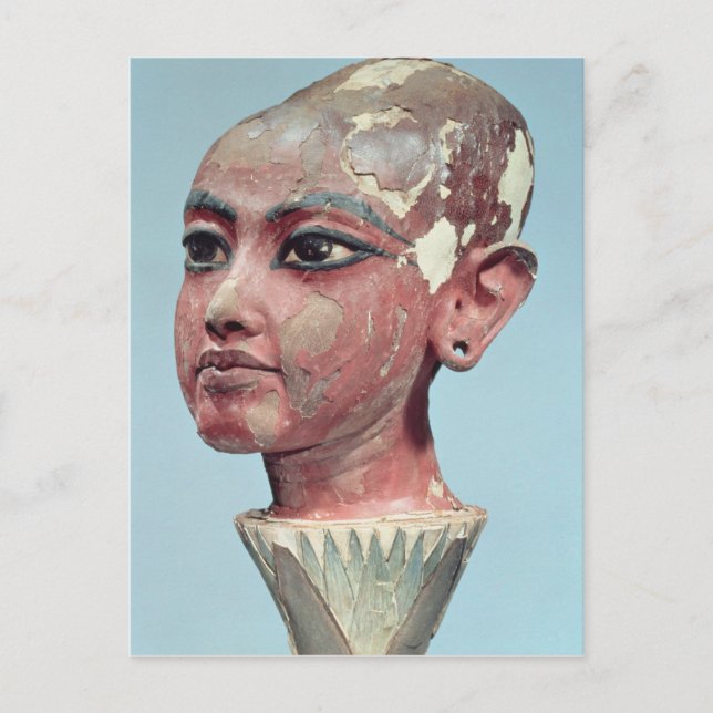 Chef för det framväxande barnet kung Tutankhamun Vykort (Framsida)