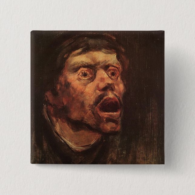 Chef för en Arg man (sorg och lidande) Knapp (Framsida)