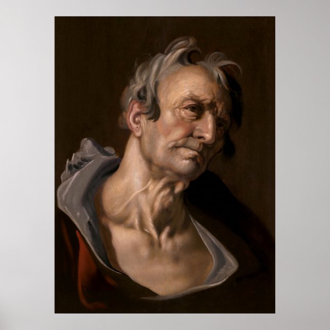 Chef för en gammal man av Abraham Bloemaert Poster (Framsidan)