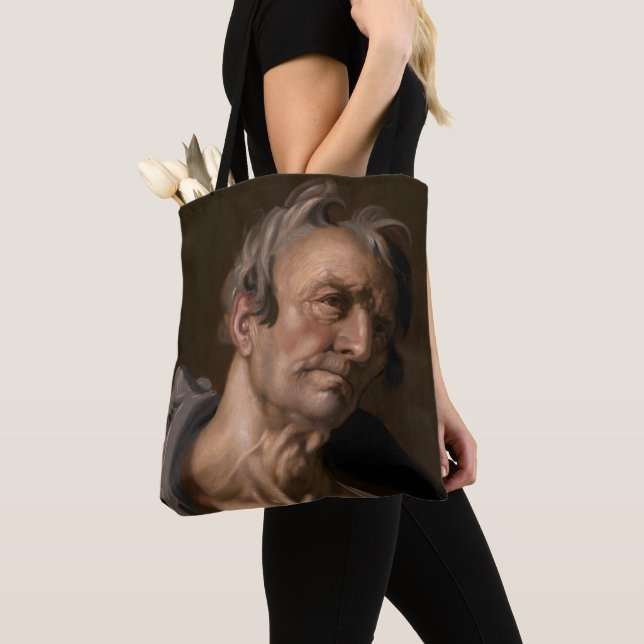 Chef för en gammal man av Abraham Bloemaert Tygkasse (Närbild)
