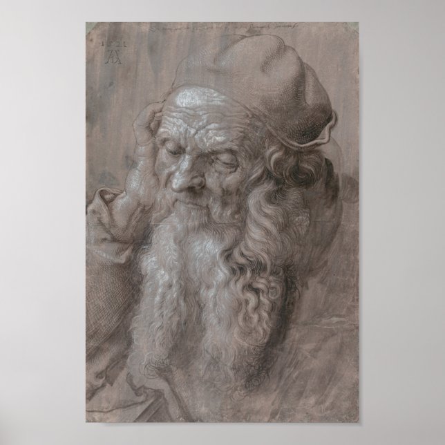 Chef för en gammal man av Albrecht Durer Poster (Framsidan)
