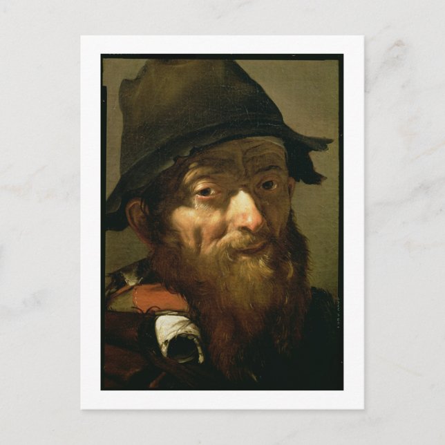 Chef för en gammal man, närmare uppgifter om Portr Vykort (Framsida)