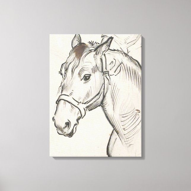 Chef för en häst (av Alfred Dehodencq) Canvastryck (Framsida)