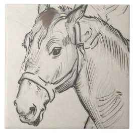 Chef för en häst (av Alfred Dehodencq) Kakelplatta