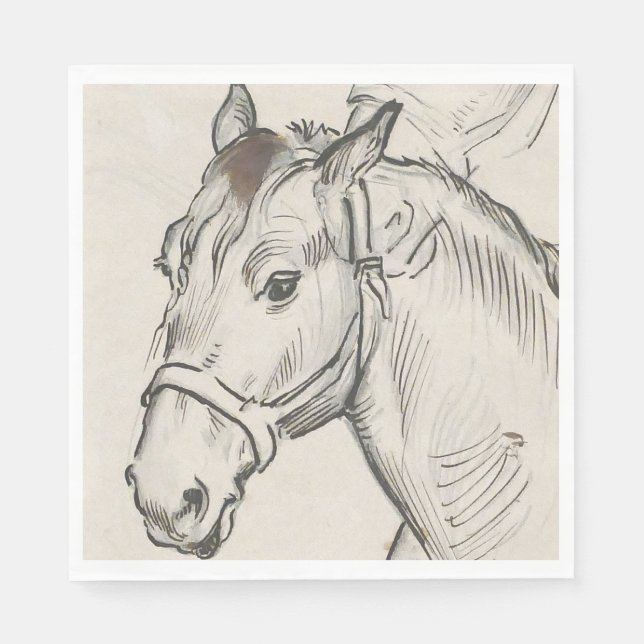 Chef för en häst (av Alfred Dehodencq) Pappersservett (Framsidan)