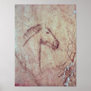 Chef för en häst, från Cueva de la Pena Poster
