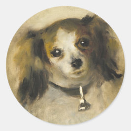 Chef för en hund, Auguste Renoir Art Runt Klistermärke