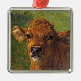 Chef för en kalv (av Rosa Bonheur) Julgransprydnad Metall