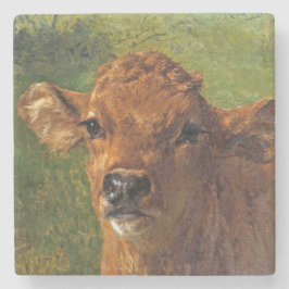 Chef för en kalv (av Rosa Bonheur) Stenunderlägg