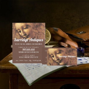 Chef för en kvinna, Leonardo Da Vinci, Antique Sto Reklamblad