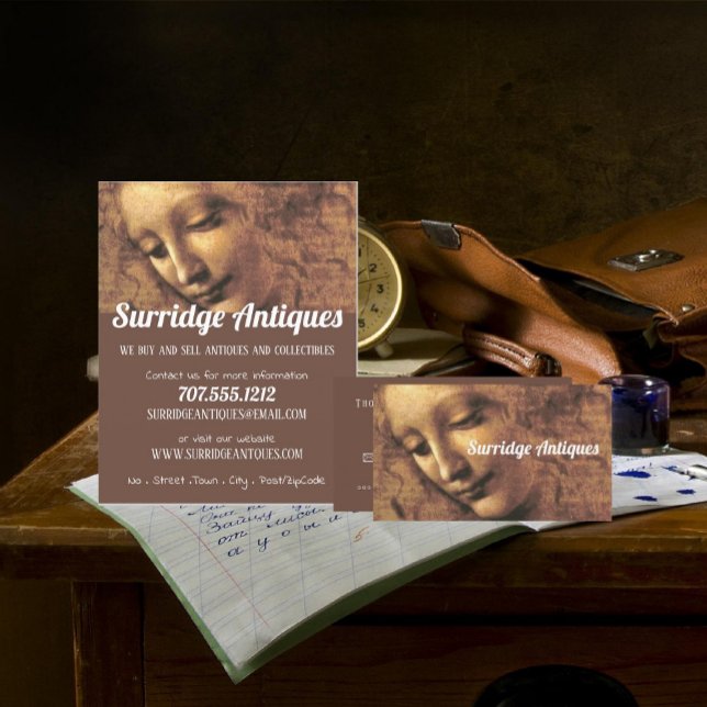 Chef för en kvinna, Leonardo Da Vinci, Antique Sto Reklamblad (Skapare uppladdad)