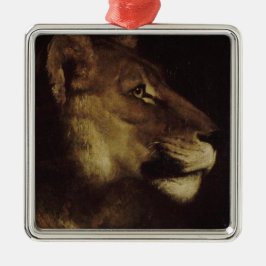 Chef för en Lejon (Vild Animal) Julgransprydnad Metall