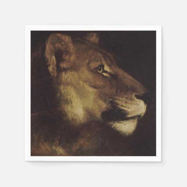 Chef för en Lejon (Vild Animal) Pappersservett (Framsidan)