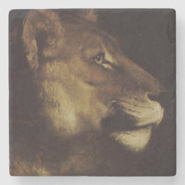 Chef för en Lejon (Vild Animal) Stenunderlägg