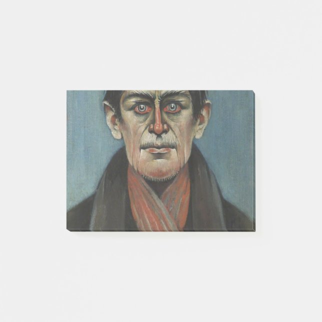 Chef för en man med rött Öga (L.S. Lowry) Post-it Block (Framsida)