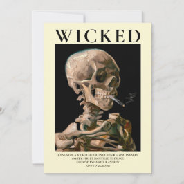 Chef för en Skeleton Fine Art Halloween-inbjudan Inbjudningar