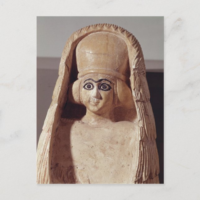 Chef för en staty av Ishtar, med en Vykort (Framsida)
