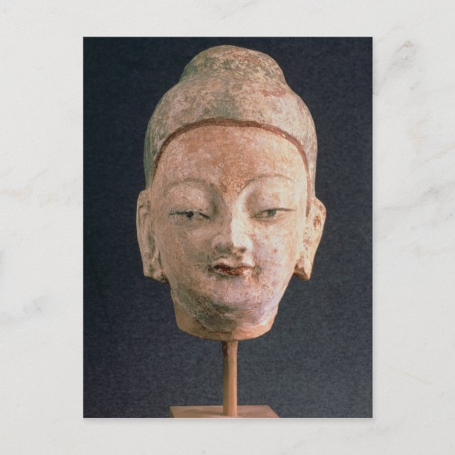 Chef för en staty i Buddha, från Bezeklik Vykort (Framsida)