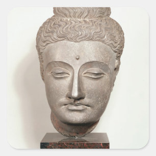 Chef för en staty i Buddha, från Fyrkantigt Klistermärke