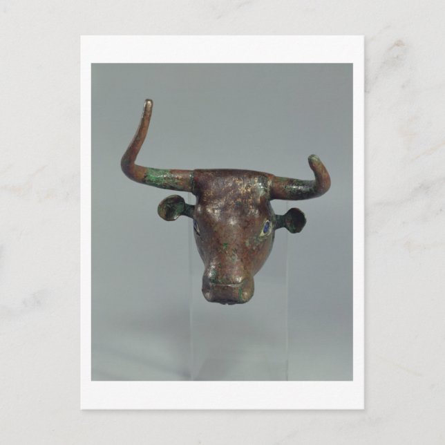 Chef för en tjur, med angivelse av Royalet Sumeris Vykort (Framsida)