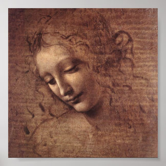 Chef för en ung kvinna med sluten luft (Leda) Poster